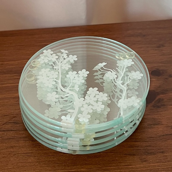 Cherry blossom coasters (six total) - Picture 3 of 4